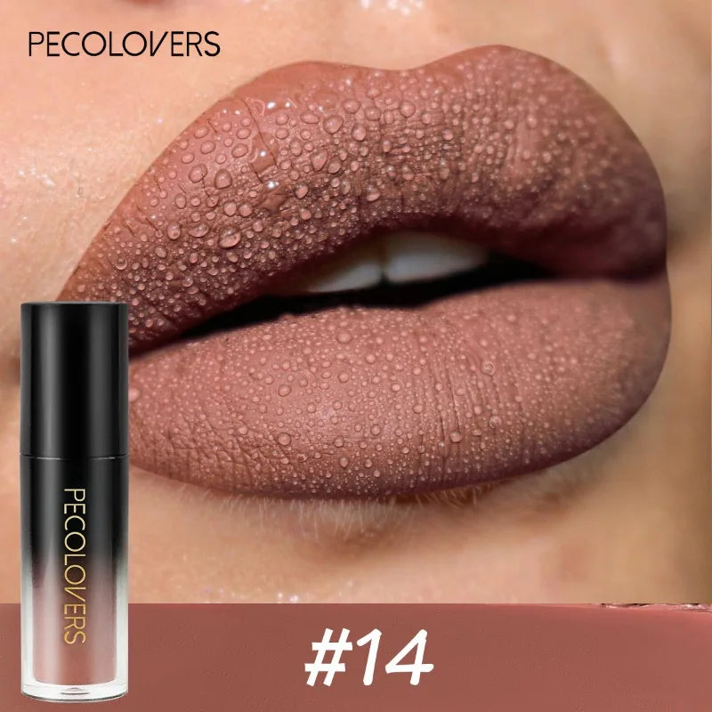 14-Color Long-Lasting Waterproof Matte Lip Gloss